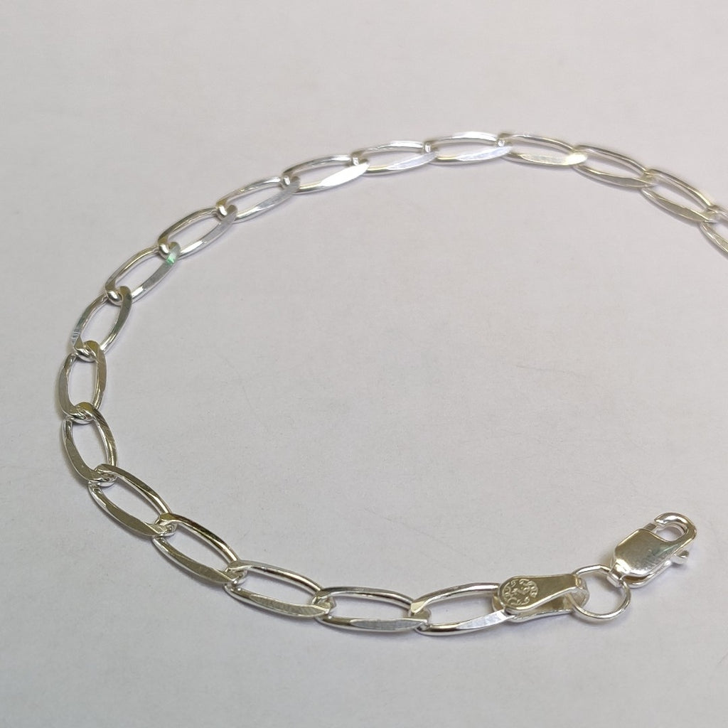 PULSERA TEJIDO ESLABONES PLATA .925 18 CM 3.7 GR (NUEVO)