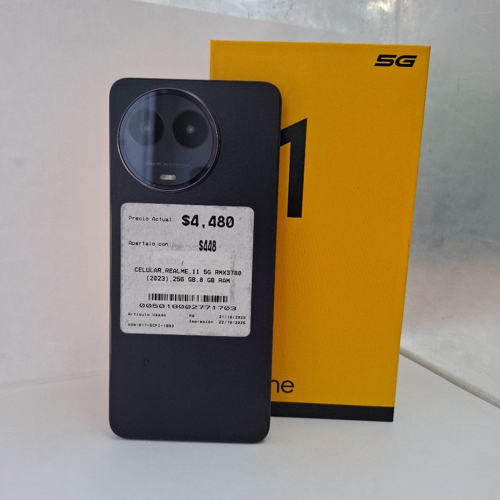 CELULAR REALME 11 5G RMX3780 (2023) 256 GB 8 GB RAM (SEMINUEVO)