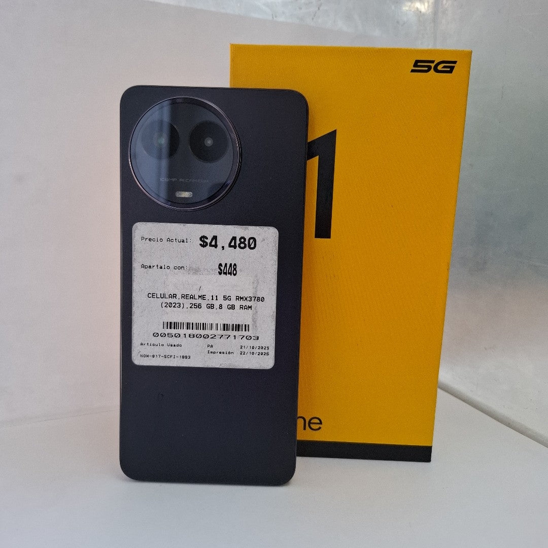 CELULAR REALME 11 5G RMX3780 (2023) 256 GB 8 GB RAM (SEMINUEVO)
