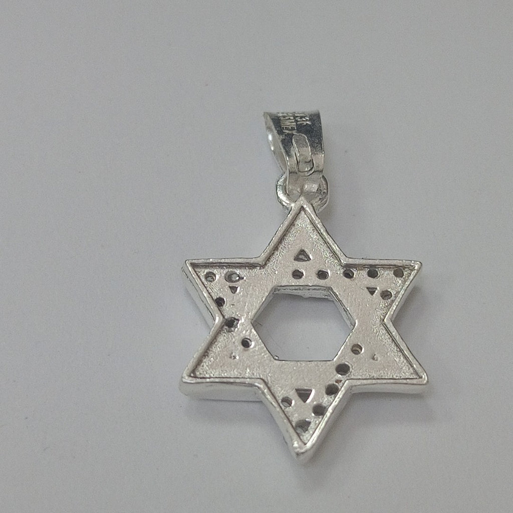 DIJE ESTRELLA DE DAVID C/CIRCONIAS PLATA .925 2.7 GR (NUEVO)