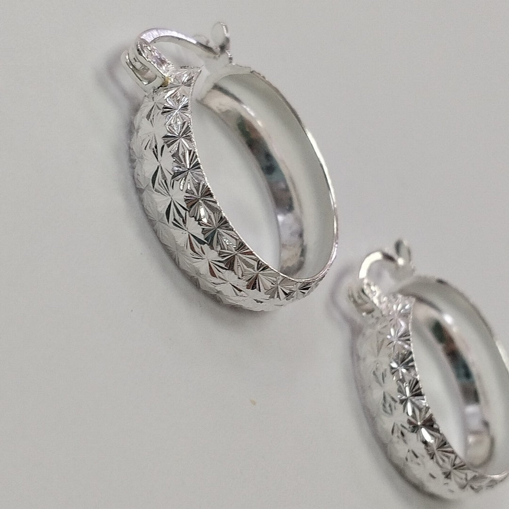 PAR ARRACADAS FACETADAS PLATA .925 3.5 GR (NUEVO)