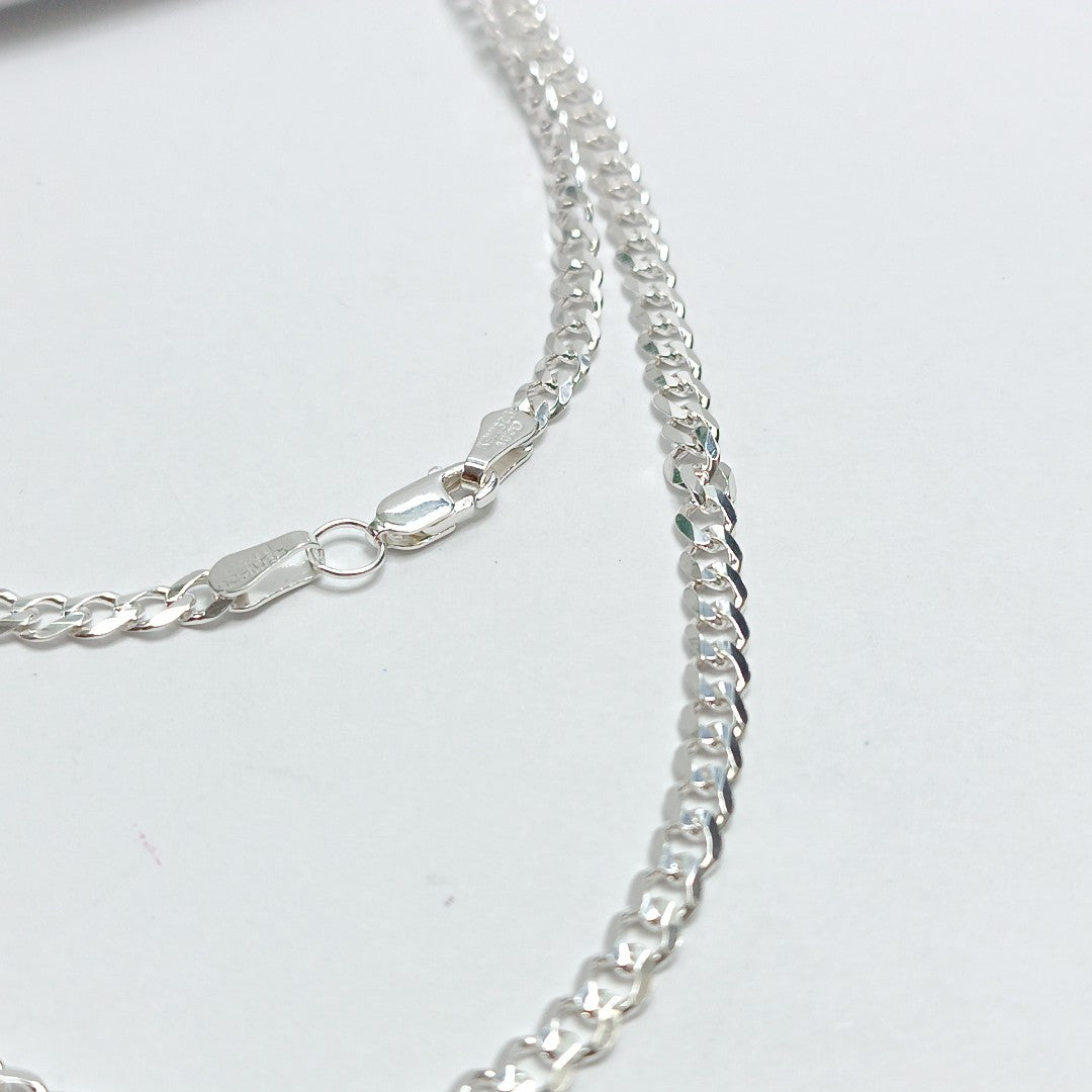 CADENA TEJIDO BARBADO PLATA .925 55 CM 12 GR (NUEVO)