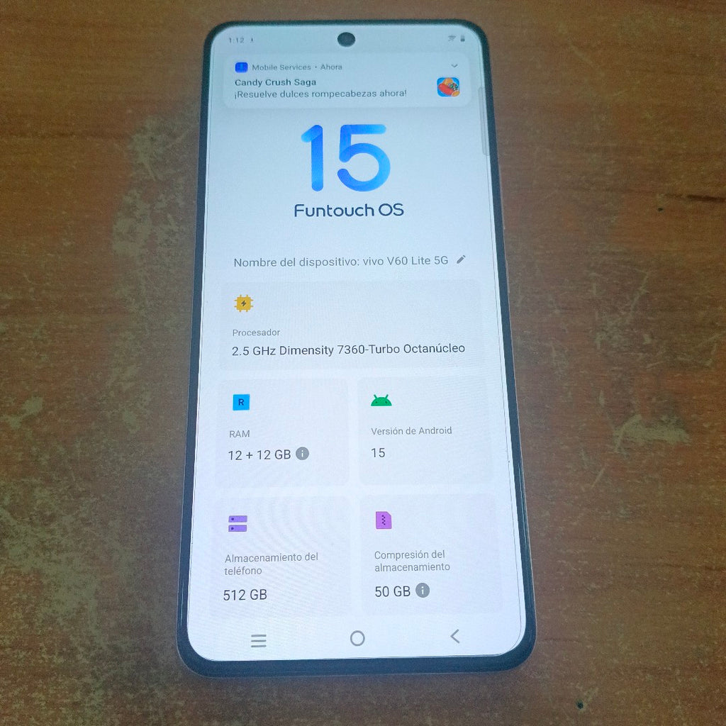 CELULAR VIVO V60 LITE 5G V2529 (2025) 512 GB 12 GB RAM (SEMINUEVO)