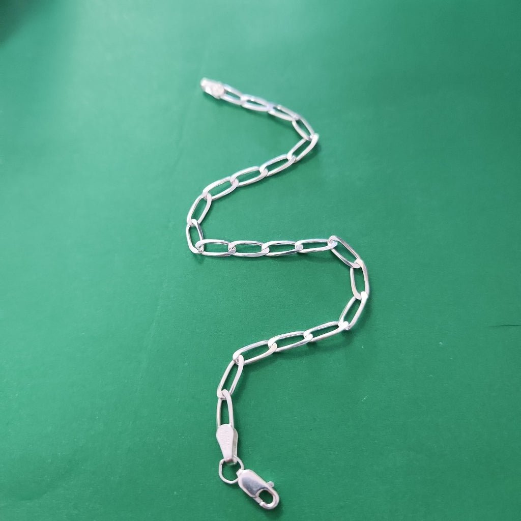 PULSERA TEJIDO ESLABONES PLATA .925 21 CM 3.9 GR (NUEVO)