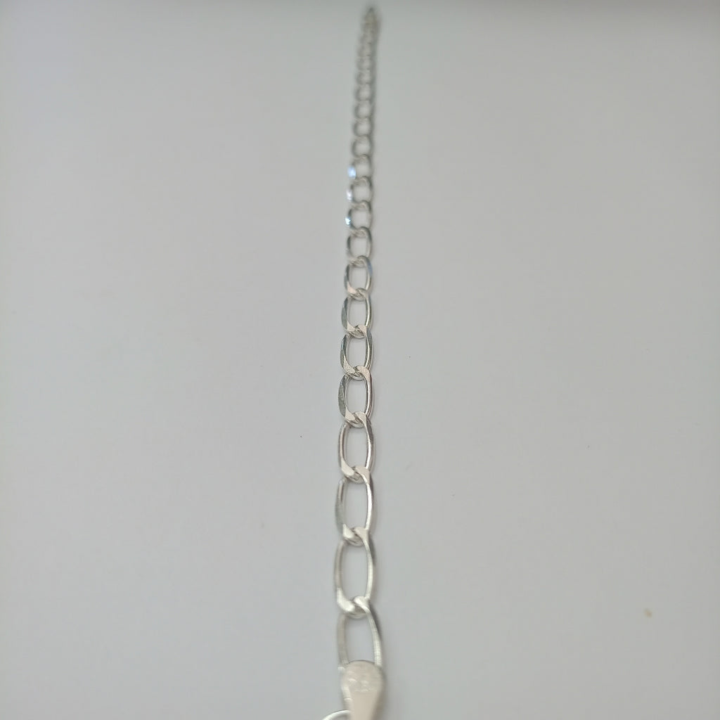 PULSERA TEJIDO ESLABONES PLATA .925 18 CM 3.8 GR (NUEVO)