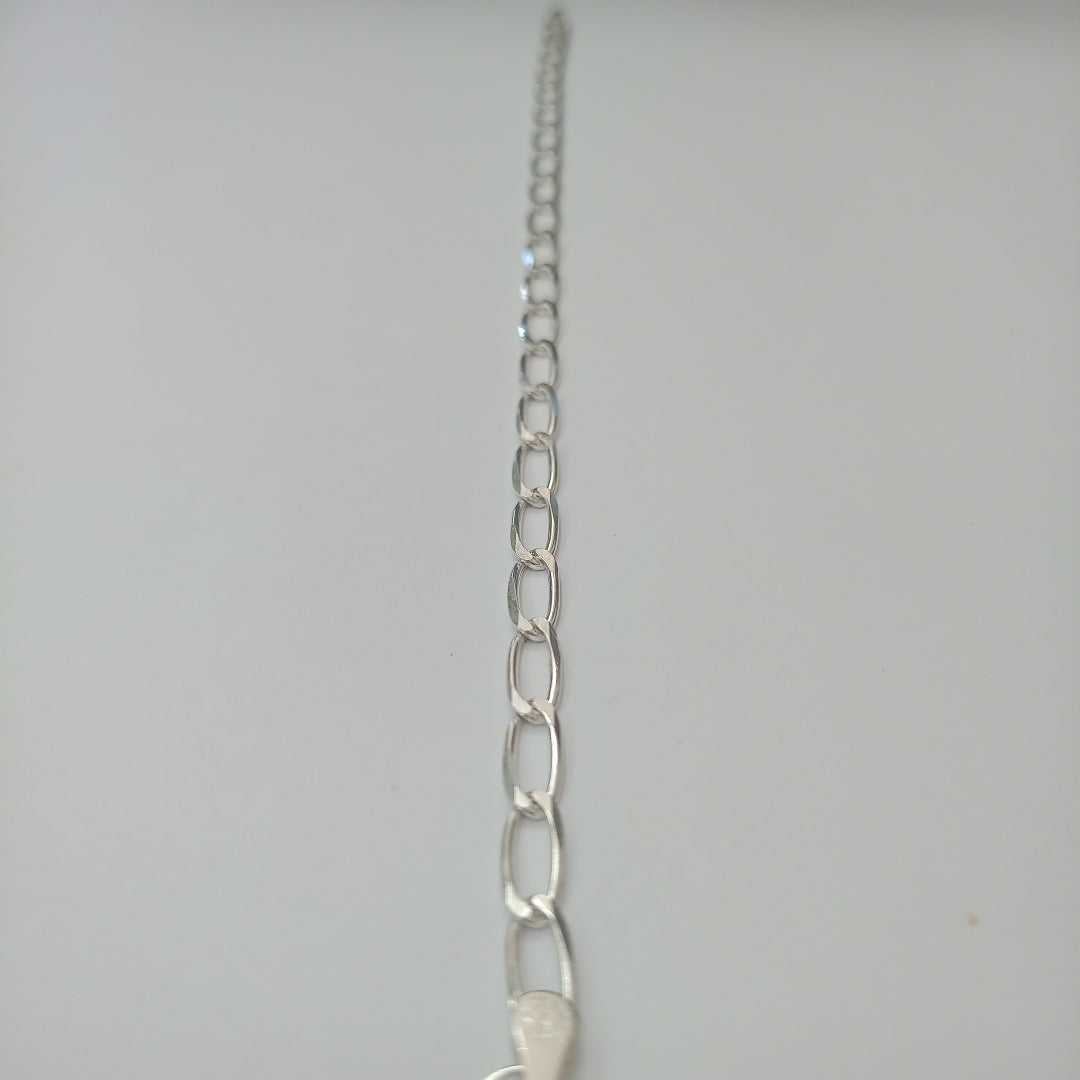 PULSERA TEJIDO ESLABONES PLATA .925 18 CM 3.8 GR (NUEVO)
