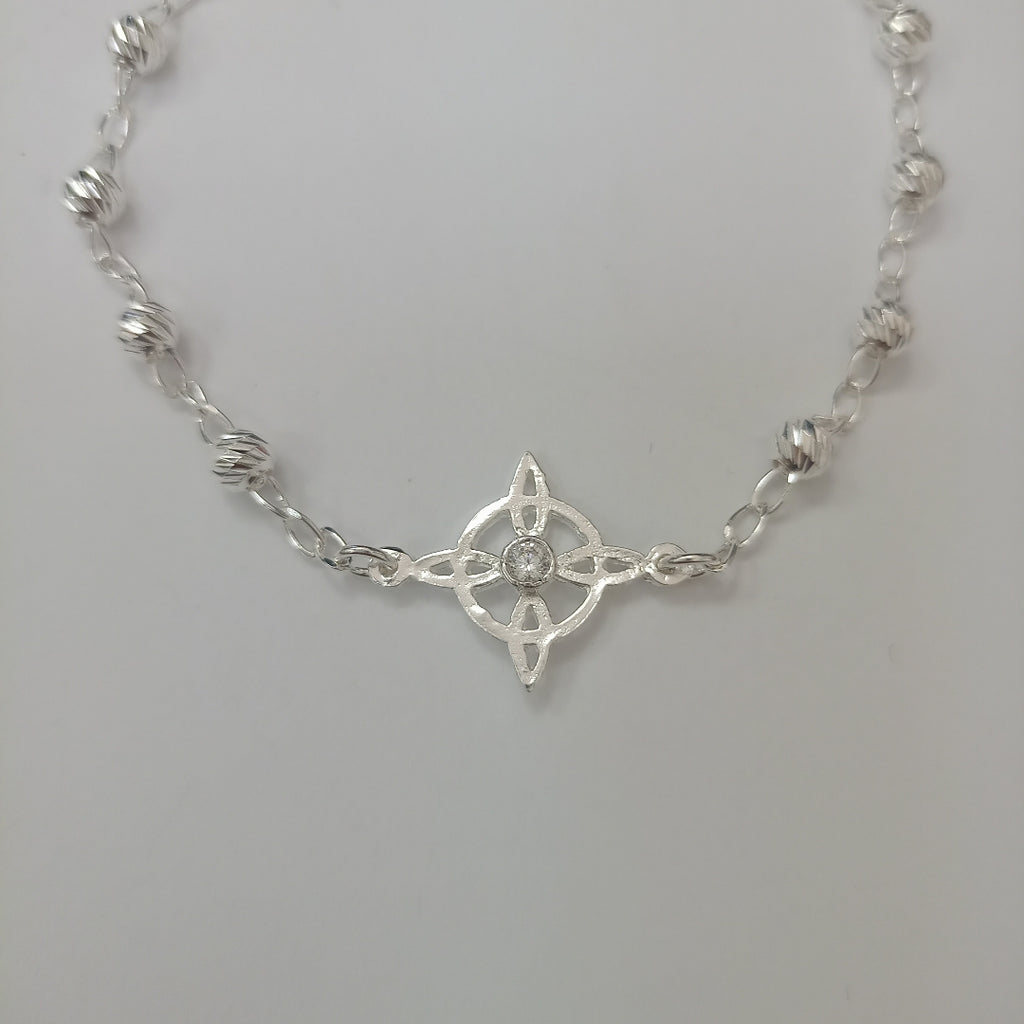 PULSERA TEJIDO ESPECIAL PLATA .925 18 CM 2.9 GR (NUEVO)
