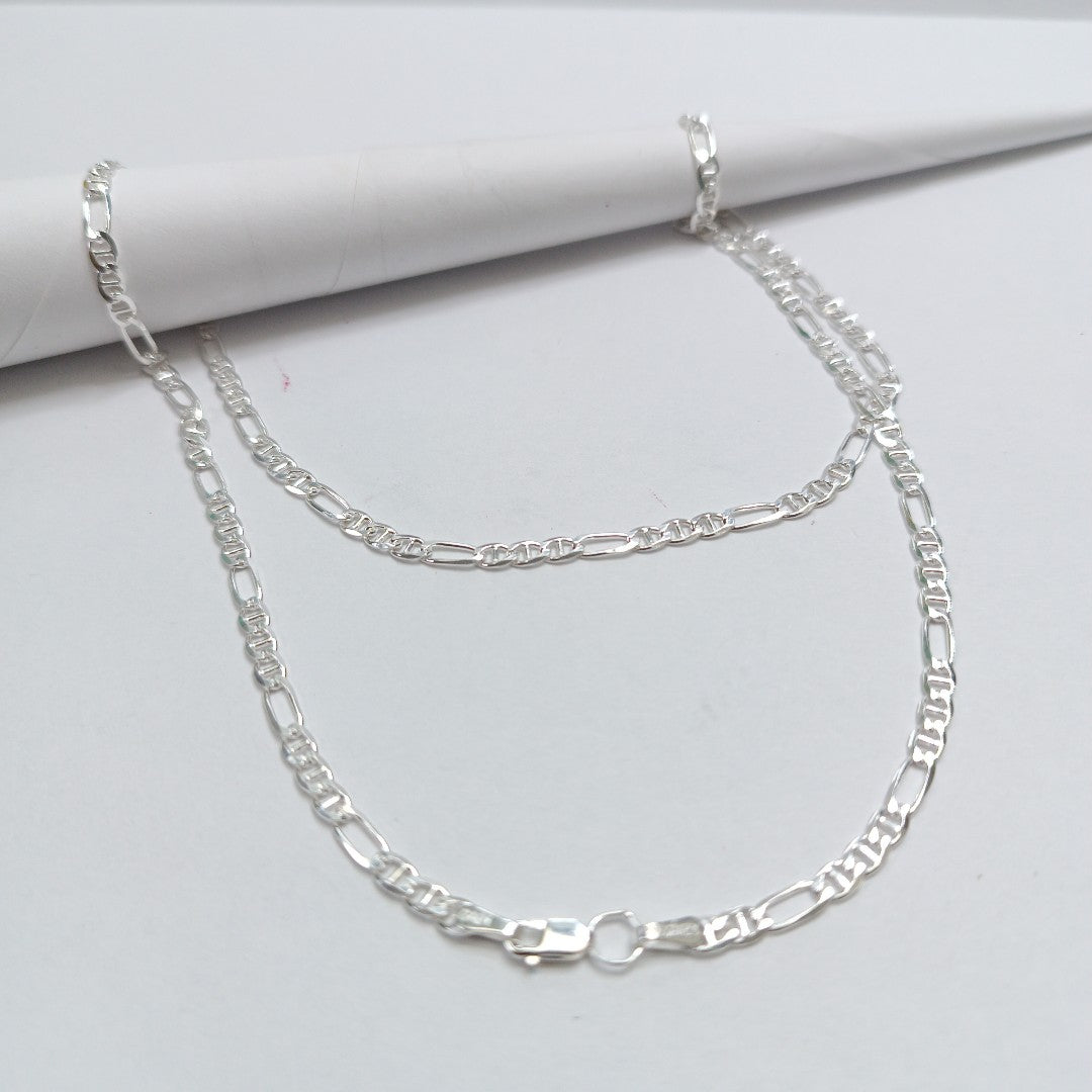 CADENA TEJIDO MARINERO PLATA .925 55 CM 8.1 GR (NUEVO)