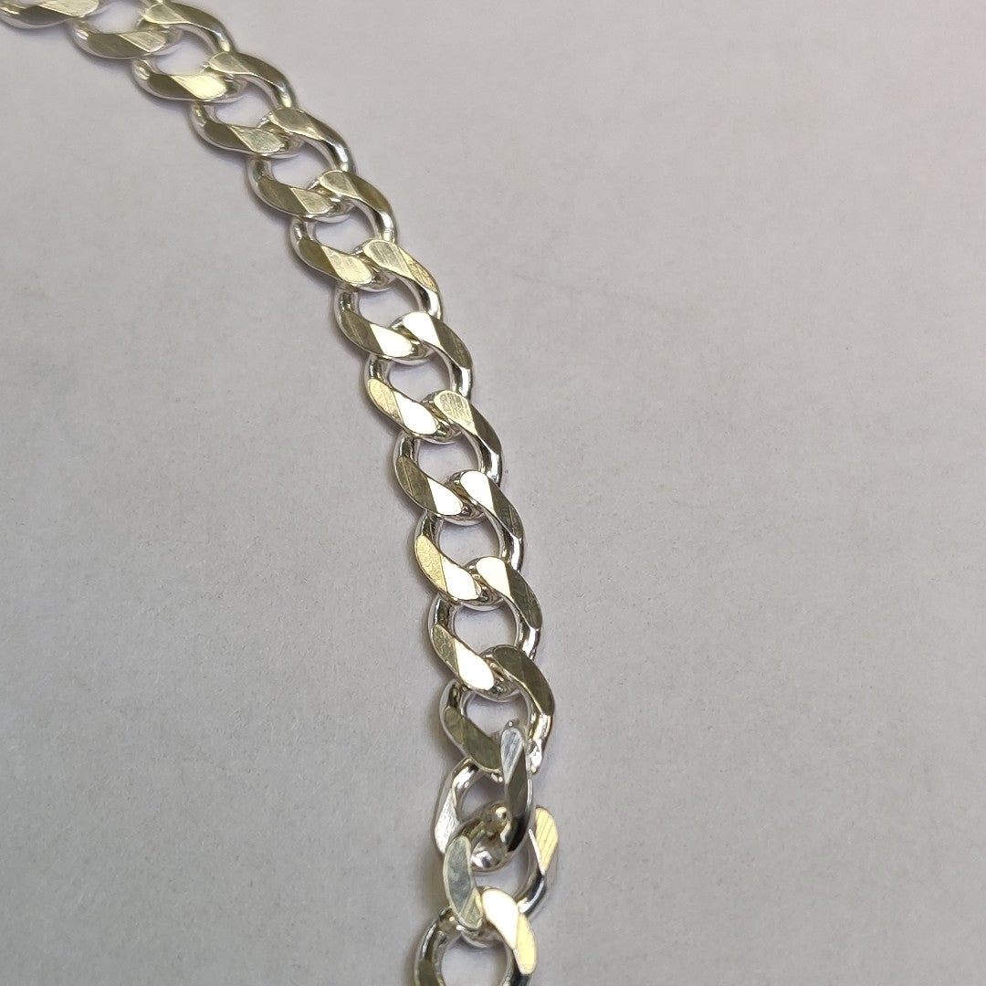 PULSERA TEJIDO BARBADA PLATA .925 16 CM 4 GR (NUEVO)