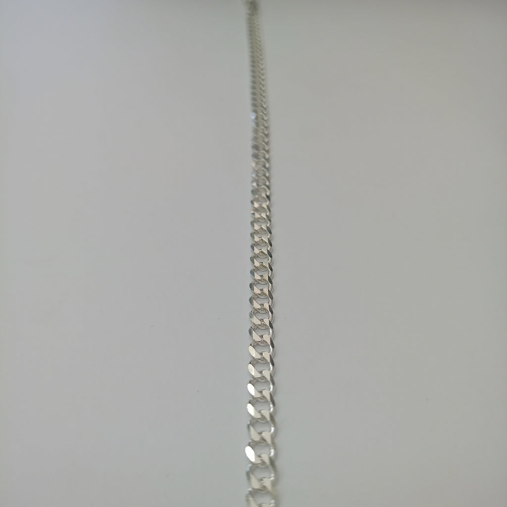 PULSERA TEJIDO BARBADA PLATA .925 21 CM 4.6 GR (NUEVO)