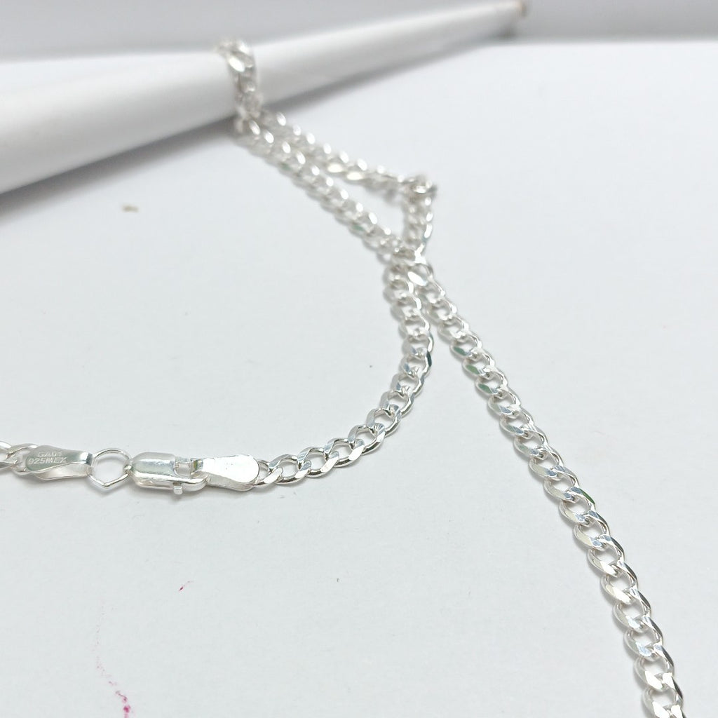 CADENA TEJIDO BARBADO PLATA .925 60 CM 12.9 GR (NUEVO)