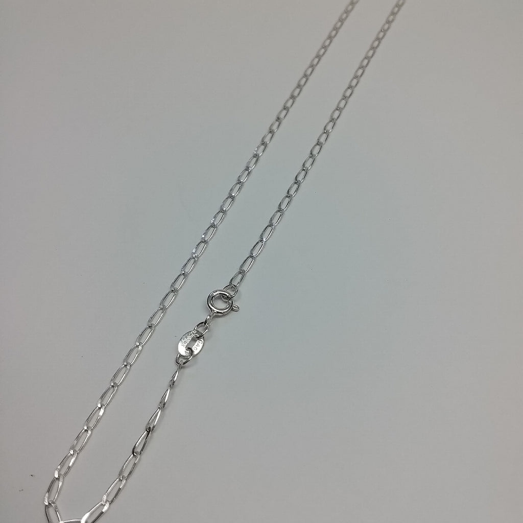CADENA TEJIDO ESLABONES PLATA .925 55 CM 2.7 GR (NUEVO)