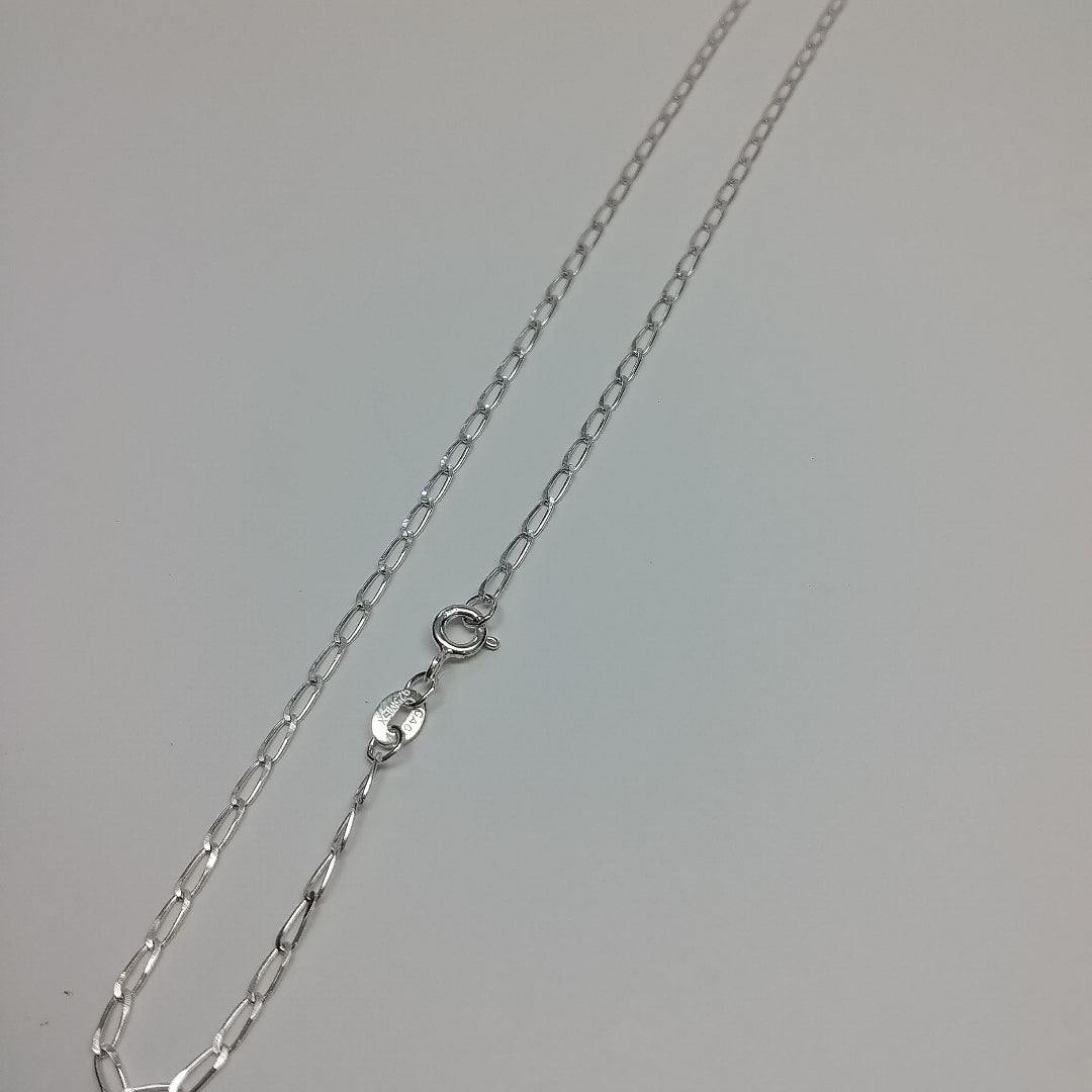 CADENA TEJIDO ESLABONES PLATA .925 55 CM 2.7 GR (NUEVO)