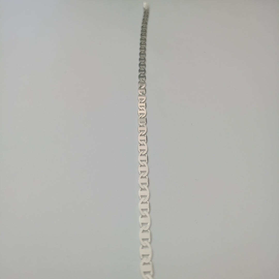 PULSERA TEJIDO GUCHI PLATA .925 18 CM 2.9 GR (NUEVO)