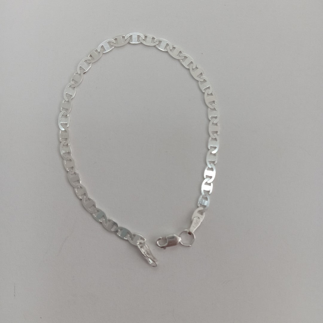 PULSERA TEJIDO GUCHI PLATA .925 18 CM 2.9 GR (NUEVO)