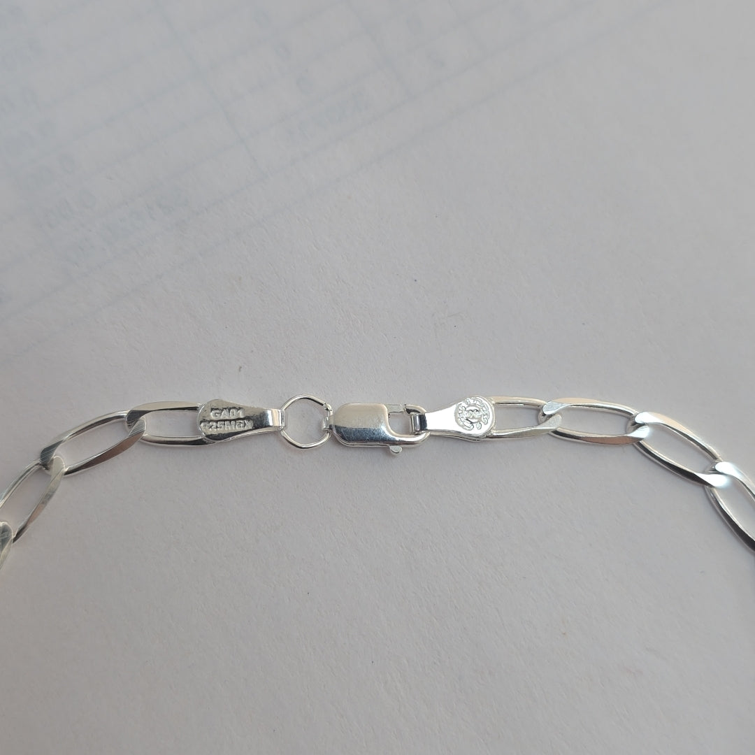 PULSERA TEJIDO ESLABONES PLATA .925 21 CM 4.1 GR (NUEVO)