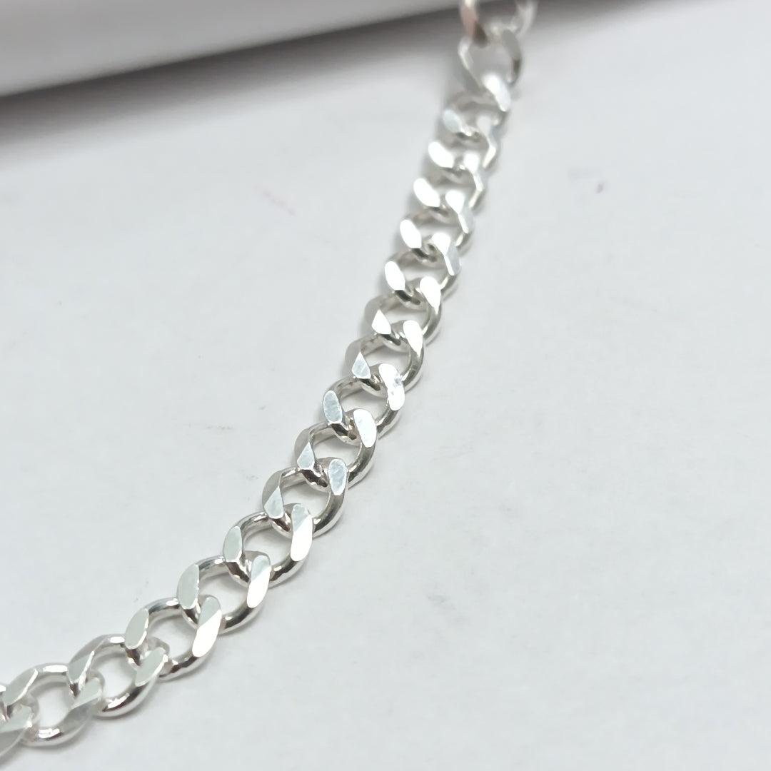 PULSERA TEJIDO BARBADA PLATA .925 18 CM 4.7 GR (NUEVO)