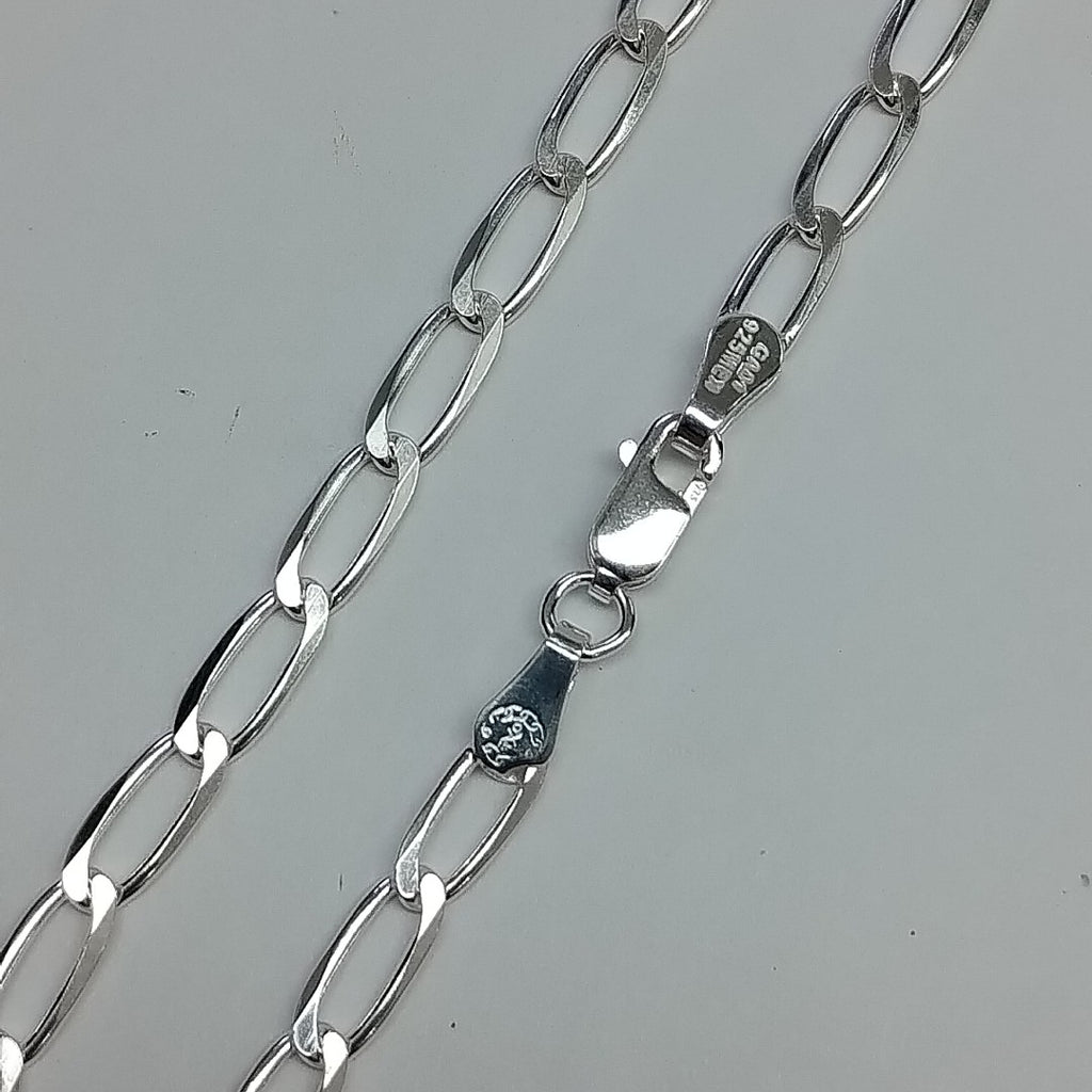 CADENA TEJIDO ESLABONES PLATA .925 55 CM 10.5 GR (NUEVO)