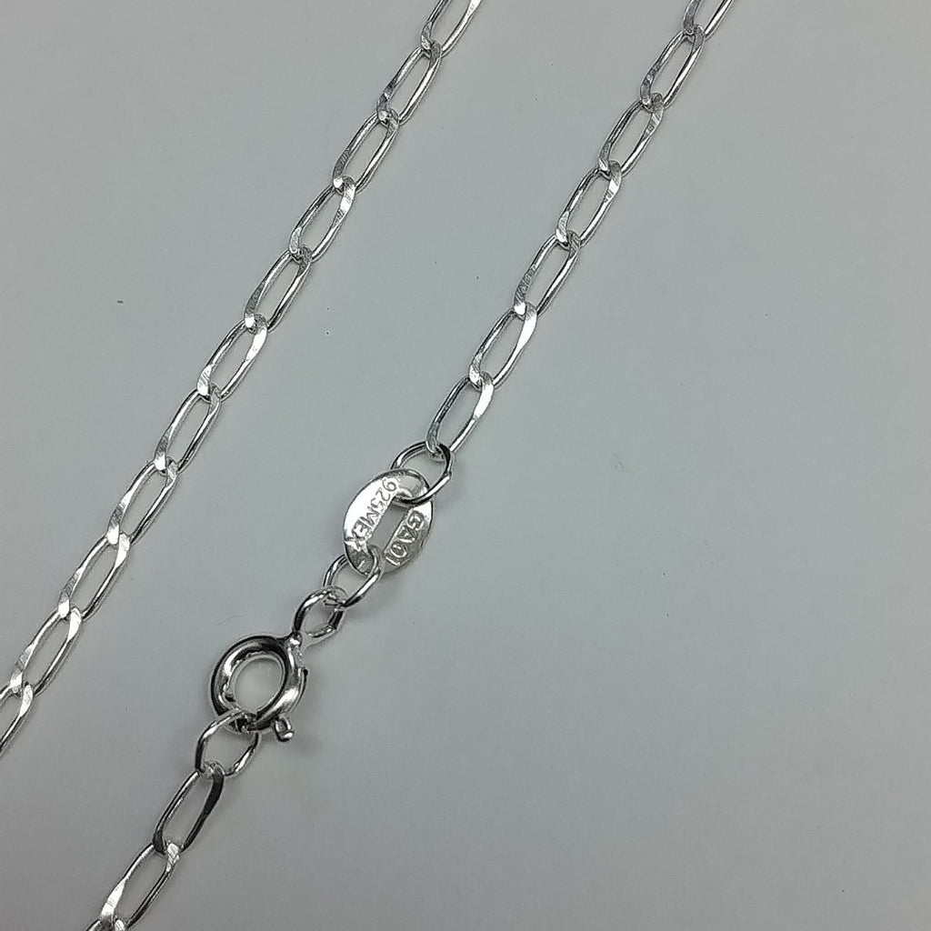 CADENA TEJIDO ESLABONES PLATA .925 60 CM 2.8 GR (NUEVO)