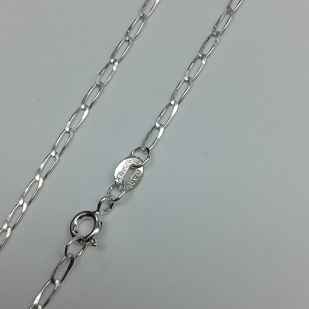 CADENA TEJIDO ESLABONES PLATA .925 60 CM 2.8 GR (NUEVO)