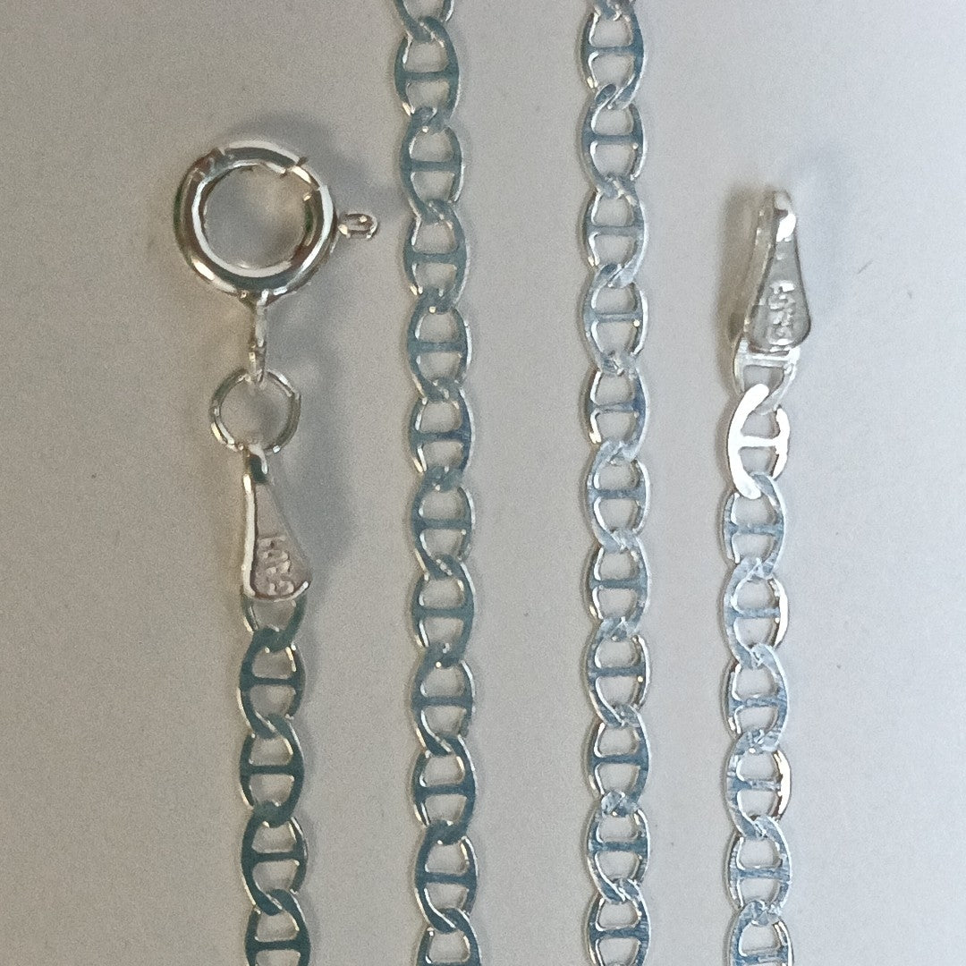 CADENA TEJIDO GUCHI PLATA .925 55 CM 3.4 GR (NUEVO)