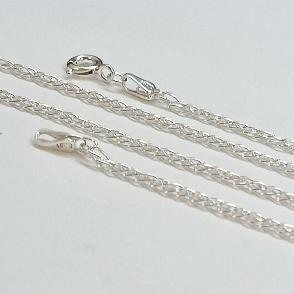 CADENA TEJIDO ESLABONES PLATA .925 55 CM 3.9 GR (NUEVO)