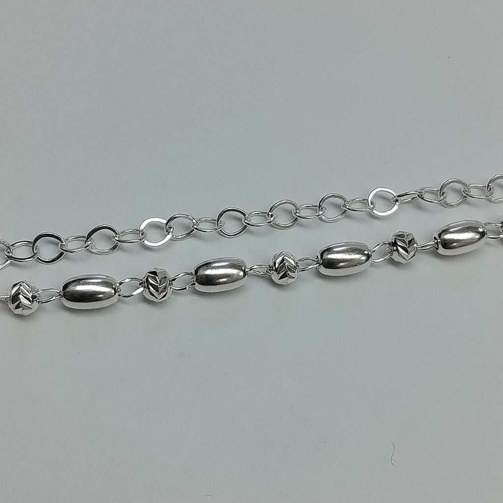 PULSERA TEJIDO INFINITO PLATA .925 18 CM 2.4 GR (NUEVO)