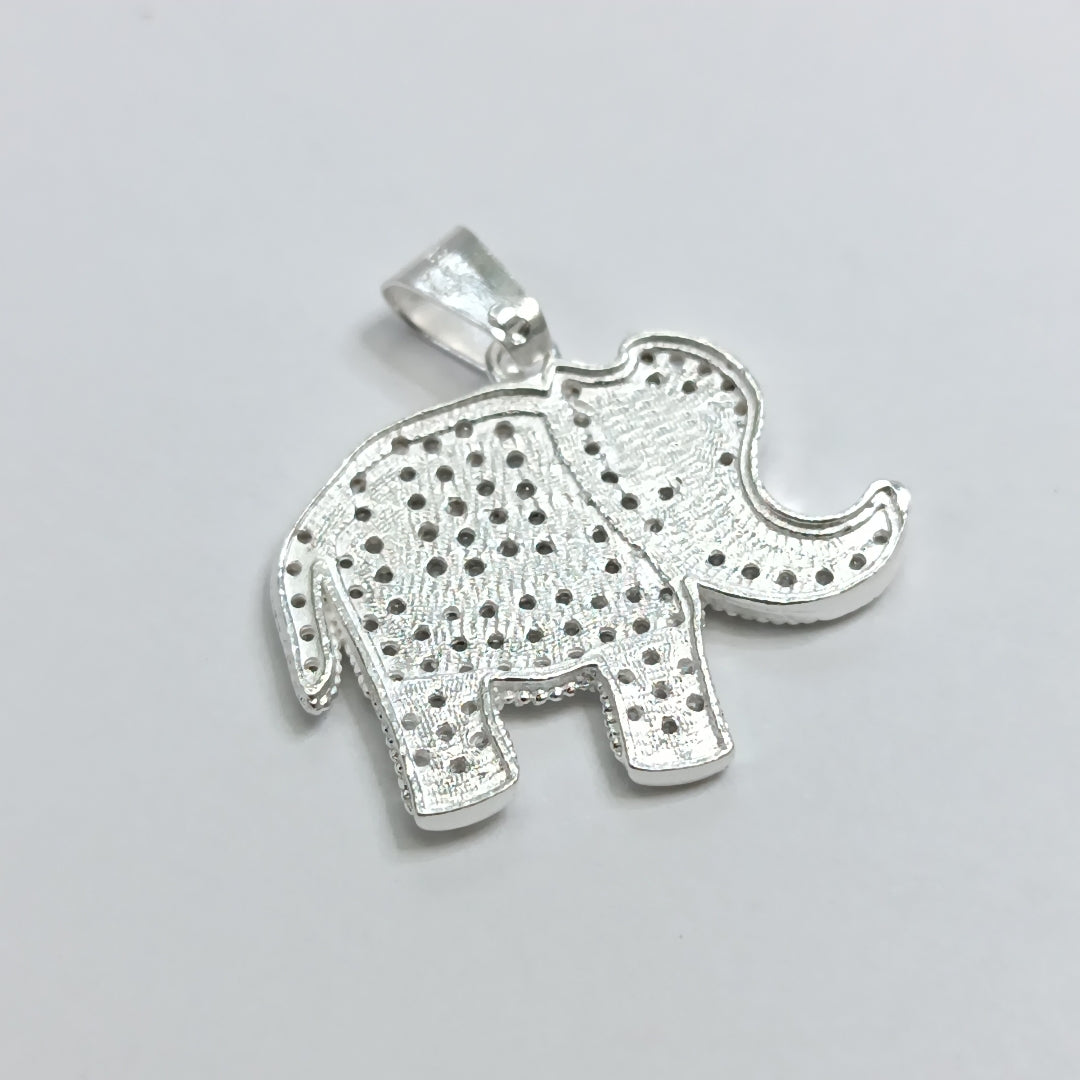 DIJE ELEFANTE C/CIRCONIAS PLATA .925 5.4 GR (NUEVO)