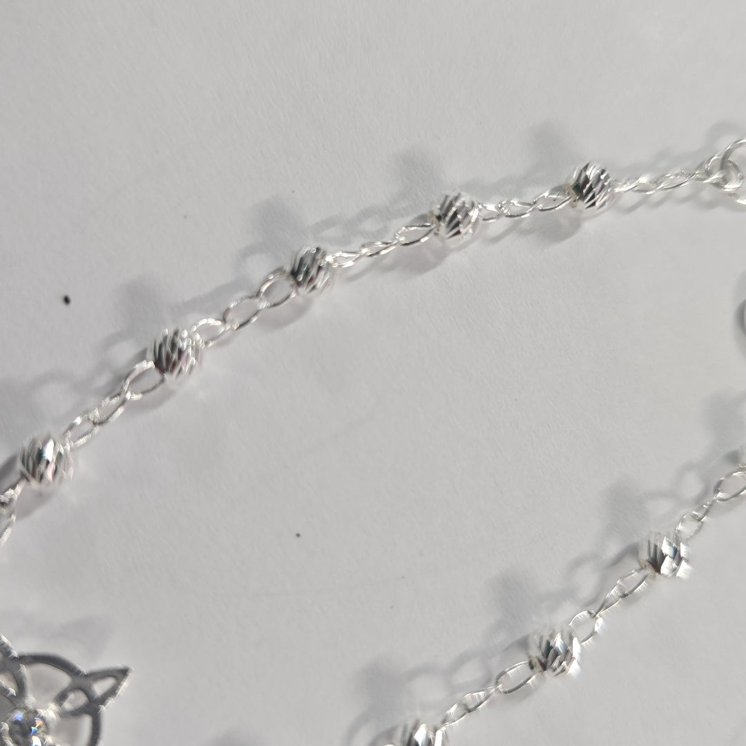 PULSERA TEJIDO ESPECIAL PLATA .925 18 CM 2.9 GR (NUEVO)