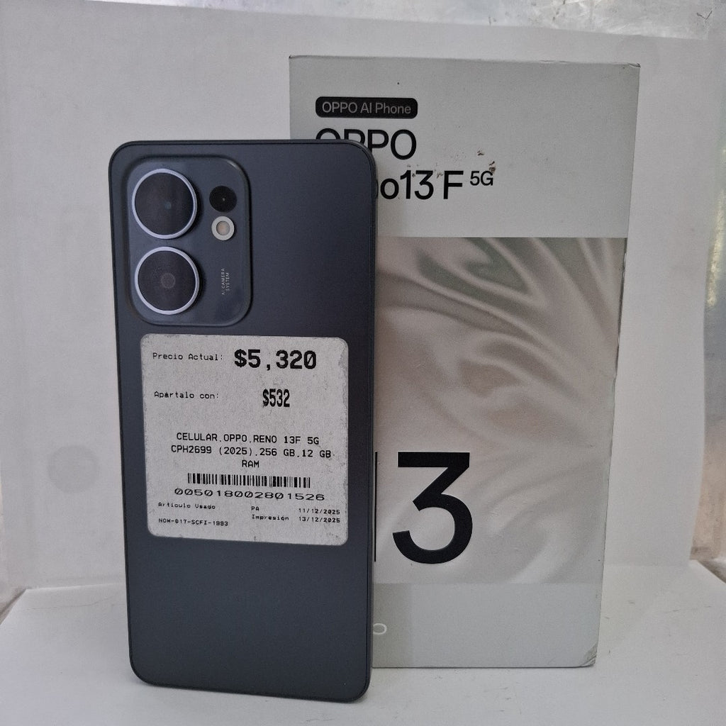 CELULAR OPPO  RENO 13F 5G CPH2699 (2025) 256 GB 12 GB RAM (SEMINUEVO)