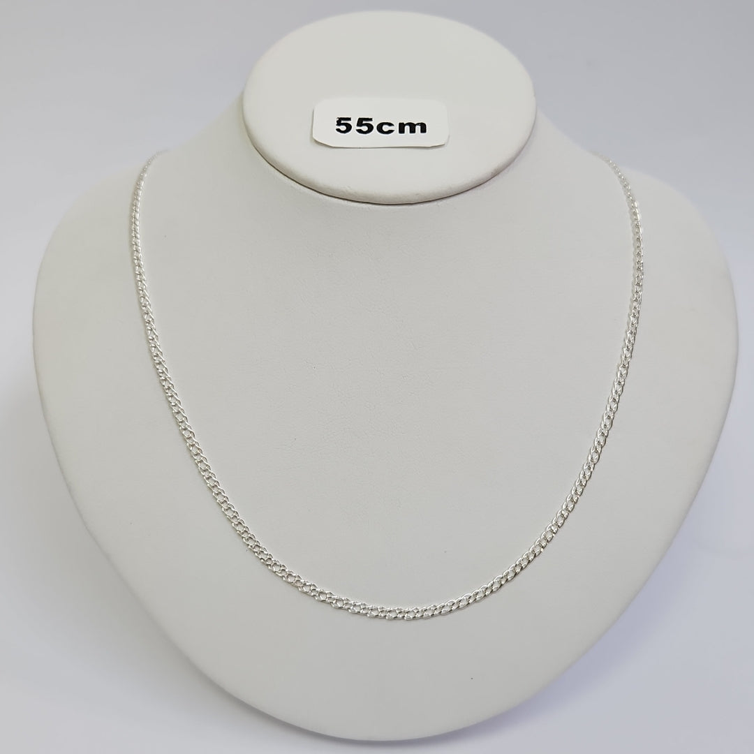 CADENA TEJIDO ESLABONES PLATA .925 55 CM 3.9 GR (NUEVO)