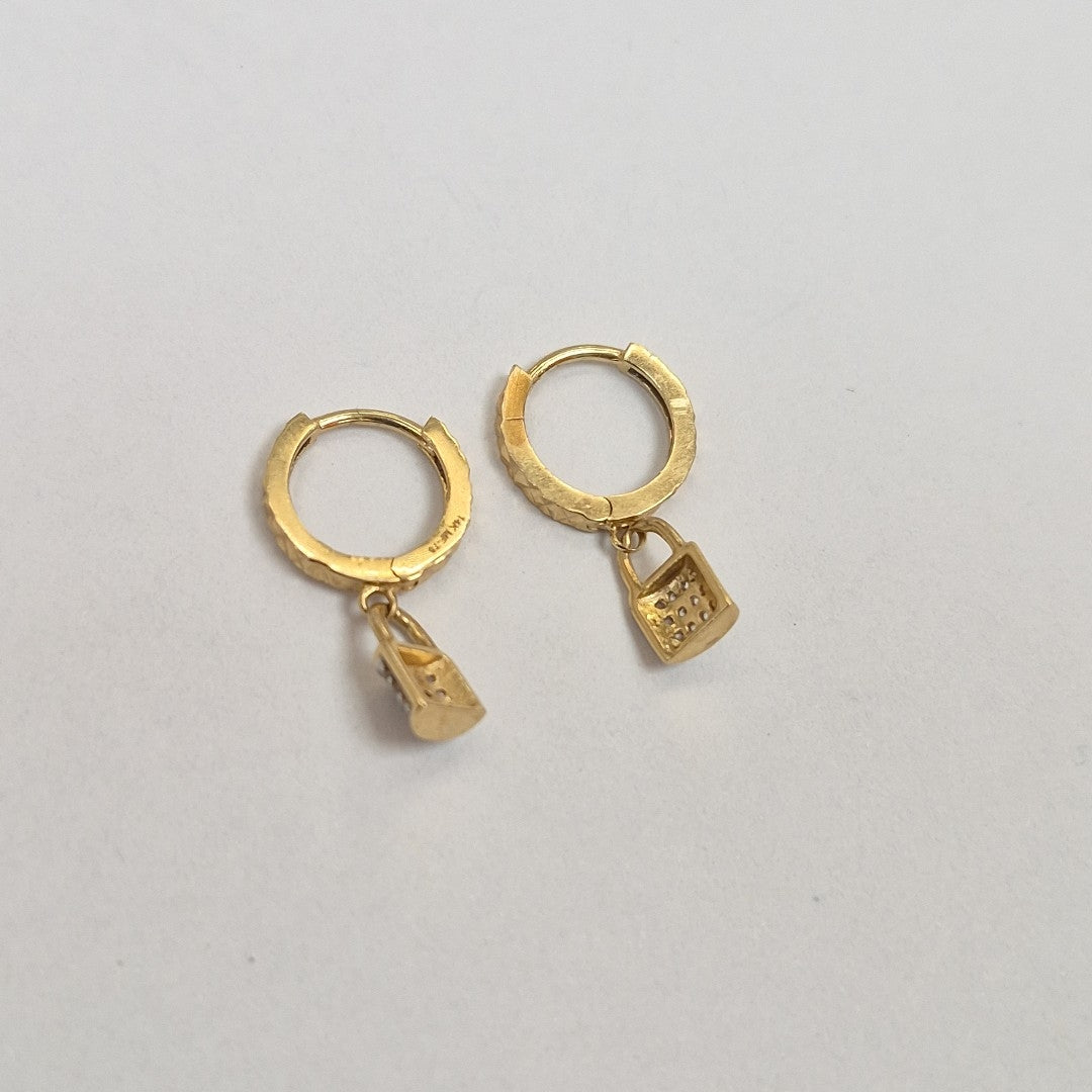 ARRACADAS PAR ORO 14 K 1,80 GRMS (SEMINUEVO)