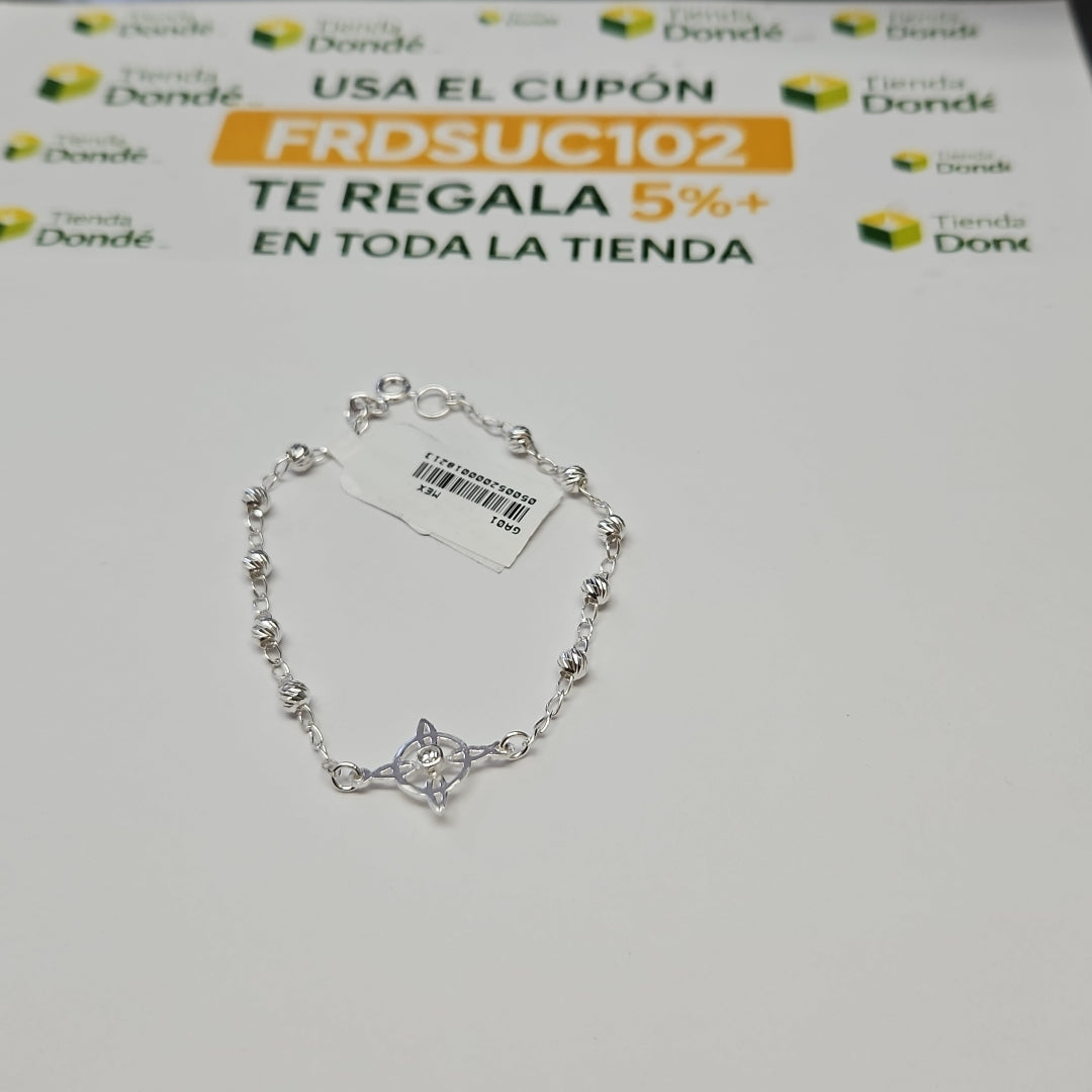 PULSERA TEJIDO ESPECIAL PLATA .925 18 CM 2.9 GR (NUEVO)