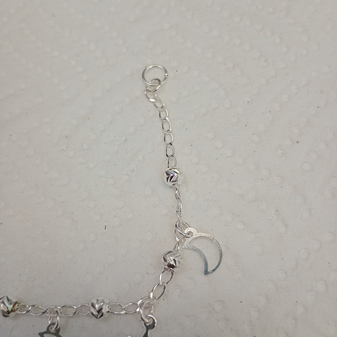 PULSERA TEJIDO TEJIDO ESPECIAL PLATA .925 18 CM 3.1 GR (NUEVO)