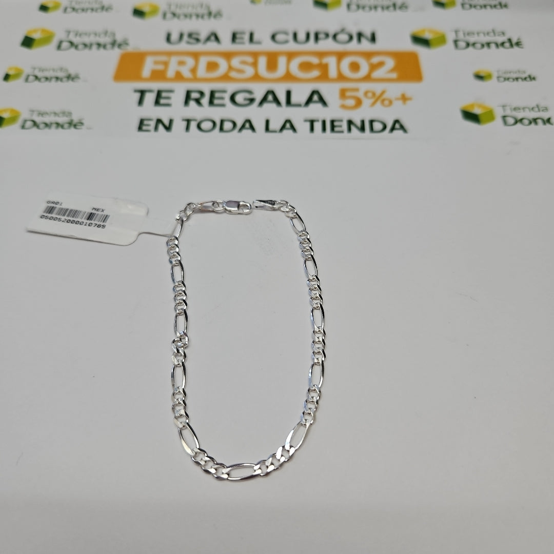 PULSERA TEJIDO 3X1 PLATA .925 18 CM 2.8 GR (NUEVO)