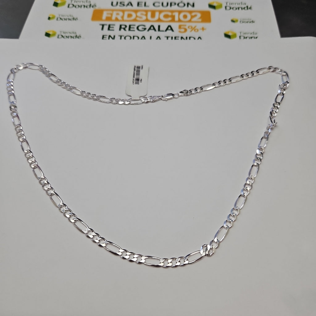 CADENA TEJIDO 3X1 PLATA .925 60 CM 16.8 GR (NUEVO)