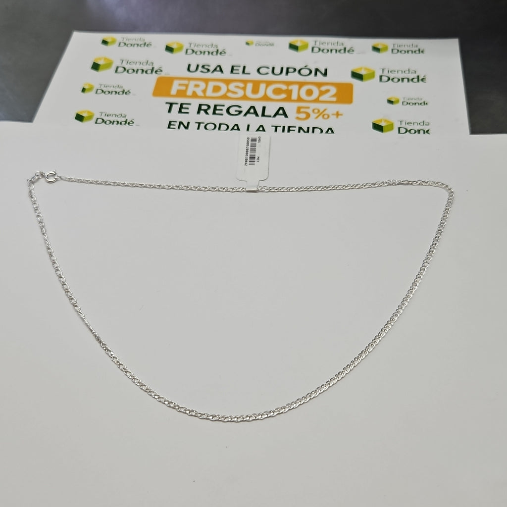 CADENA TEJIDO ESLABONES PLATA .925 50 CM 3.5 GR (NUEVO)