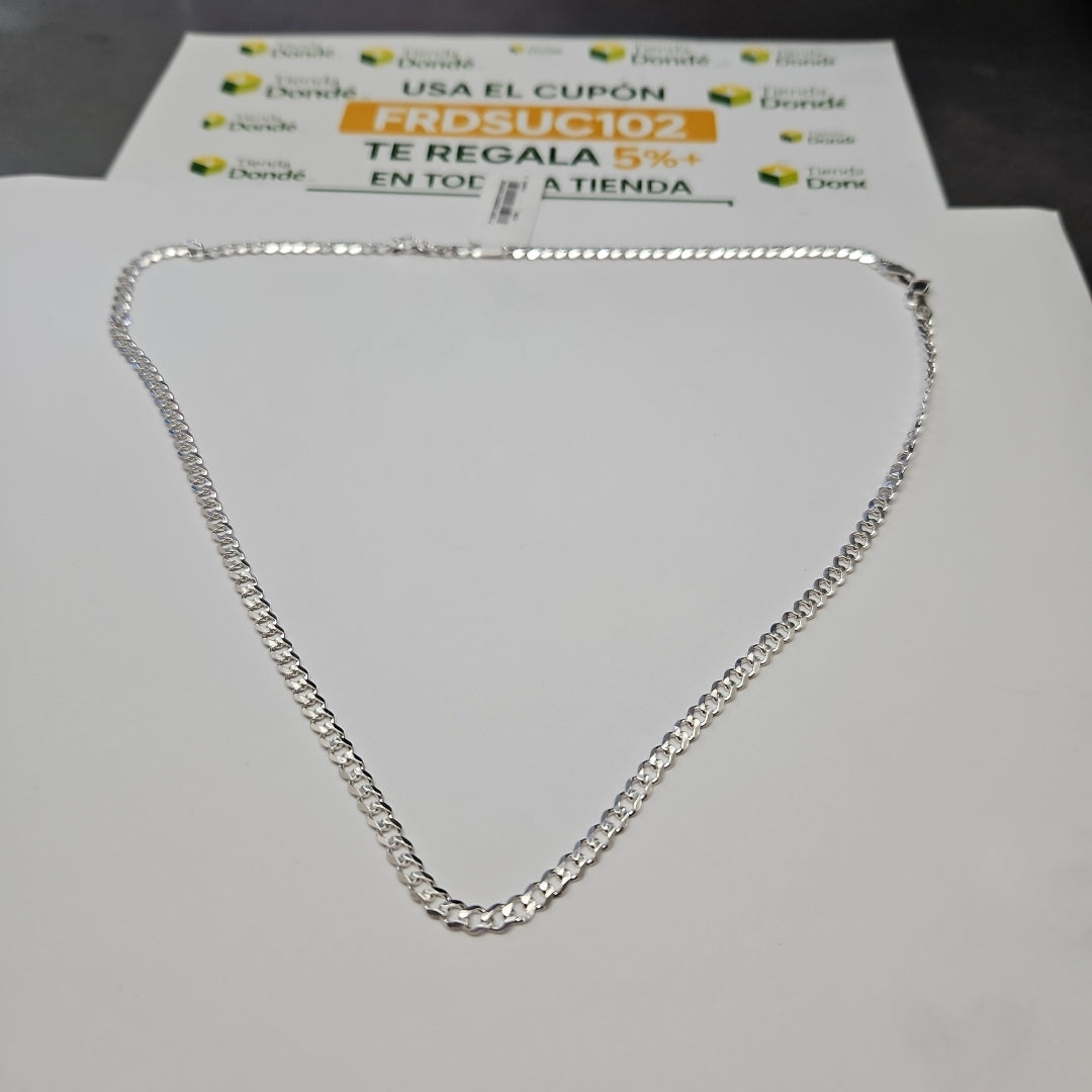 CADENA TEJIDO BARBADO PLATA .925 55 CM 11.9 GR (NUEVO)