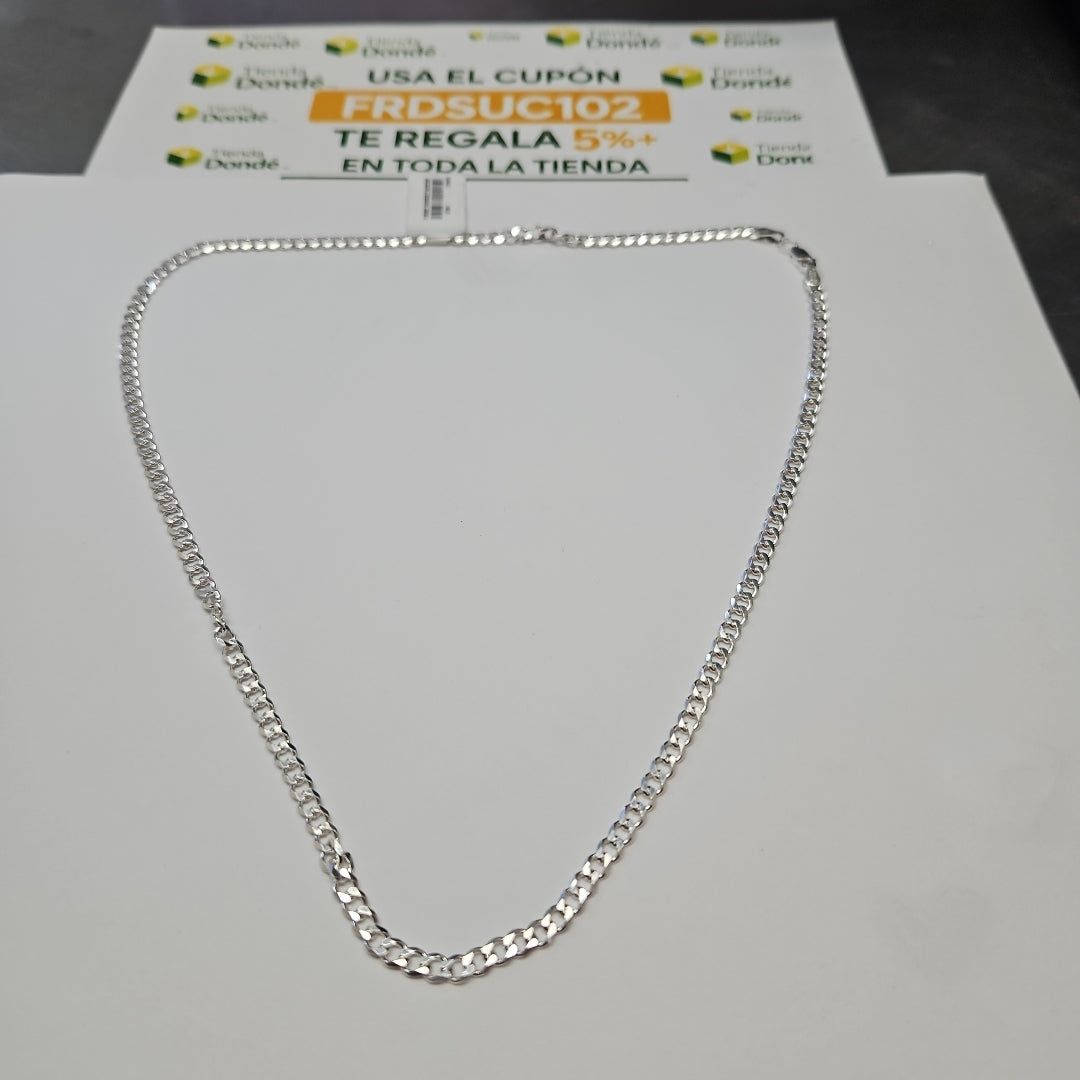 CADENA TEJIDO BARBADO PLATA .925 55 CM 12.9 GR (NUEVO)