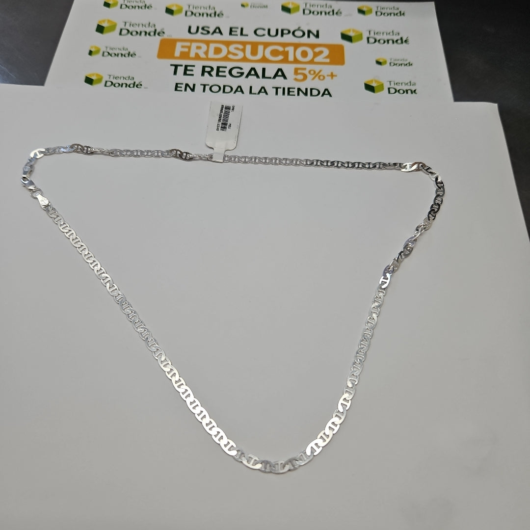 CADENA TEJIDO GUCHI PLATA .925 55 CM 12.7 GR (NUEVO)