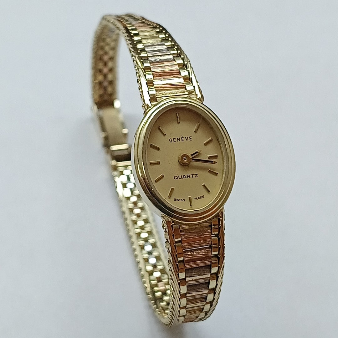 RELOJ CAJA Y PULSO ORO ORO COMBINADO 14 K 21 GRMS (SEMINUEVO)