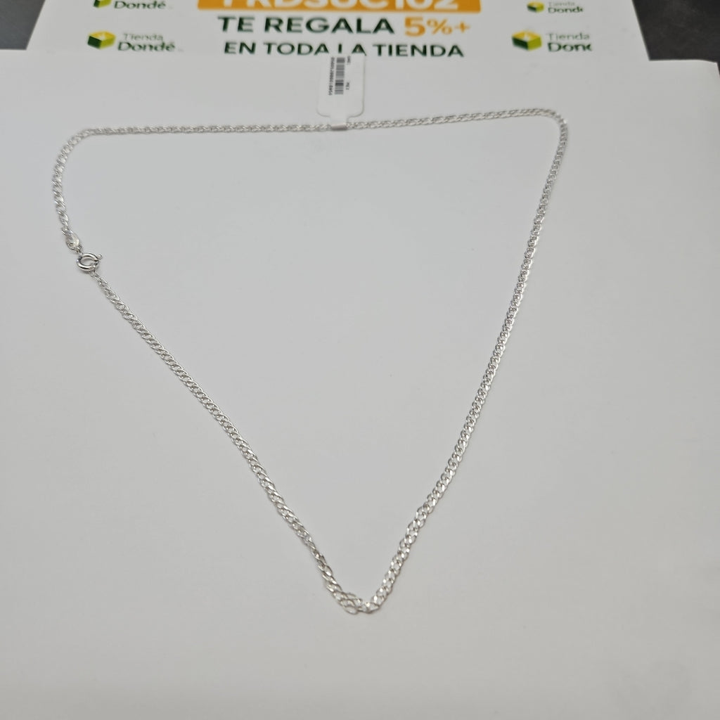 CADENA TEJIDO ESLABONES PLATA .925 50 CM 3.5 GR (NUEVO)