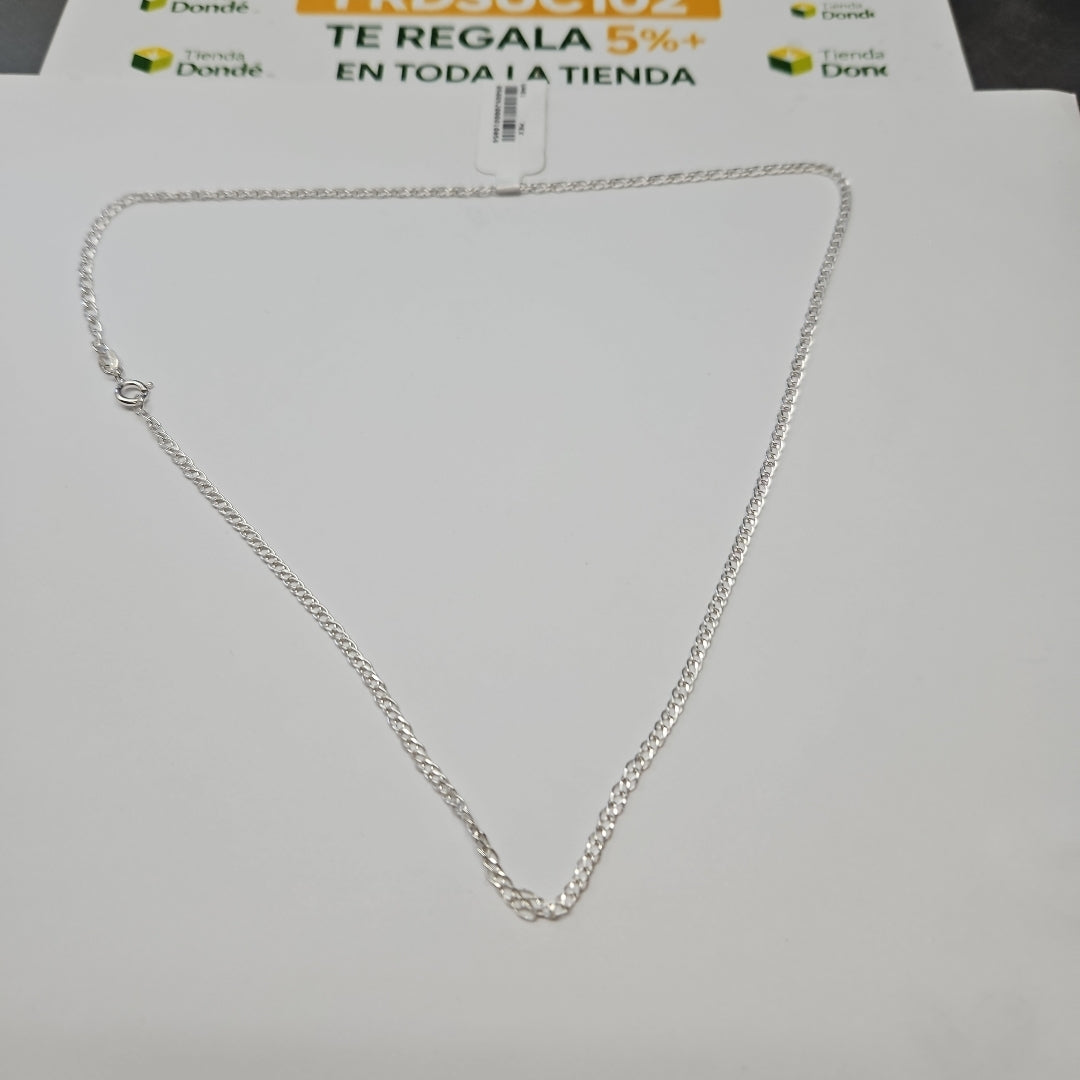 CADENA TEJIDO ESLABONES PLATA .925 50 CM 3.5 GR (NUEVO)