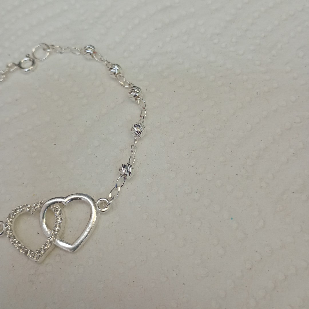 PULSERA TEJIDO TEJIDO ESPECIAL PLATA .925 18 CM 4.1 GR (NUEVO)