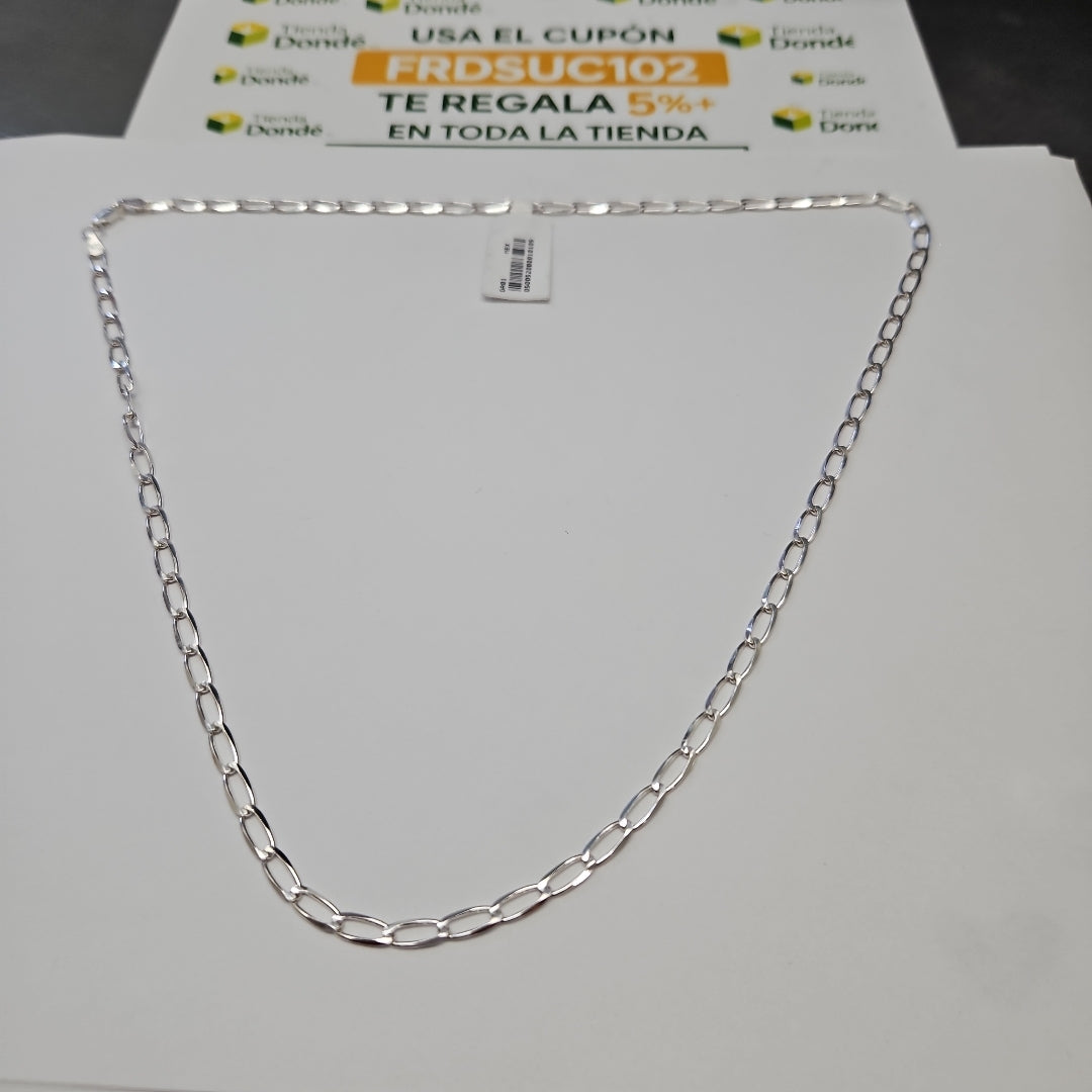 CADENA TEJIDO ESLABONES PLATA .925 60 CM 10.5 GR (NUEVO)