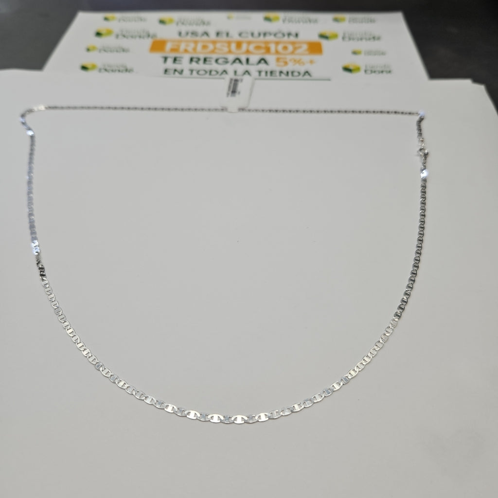 CADENA TEJIDO ESPEJO PLATA .925 60 CM 4.3 GR (NUEVO)