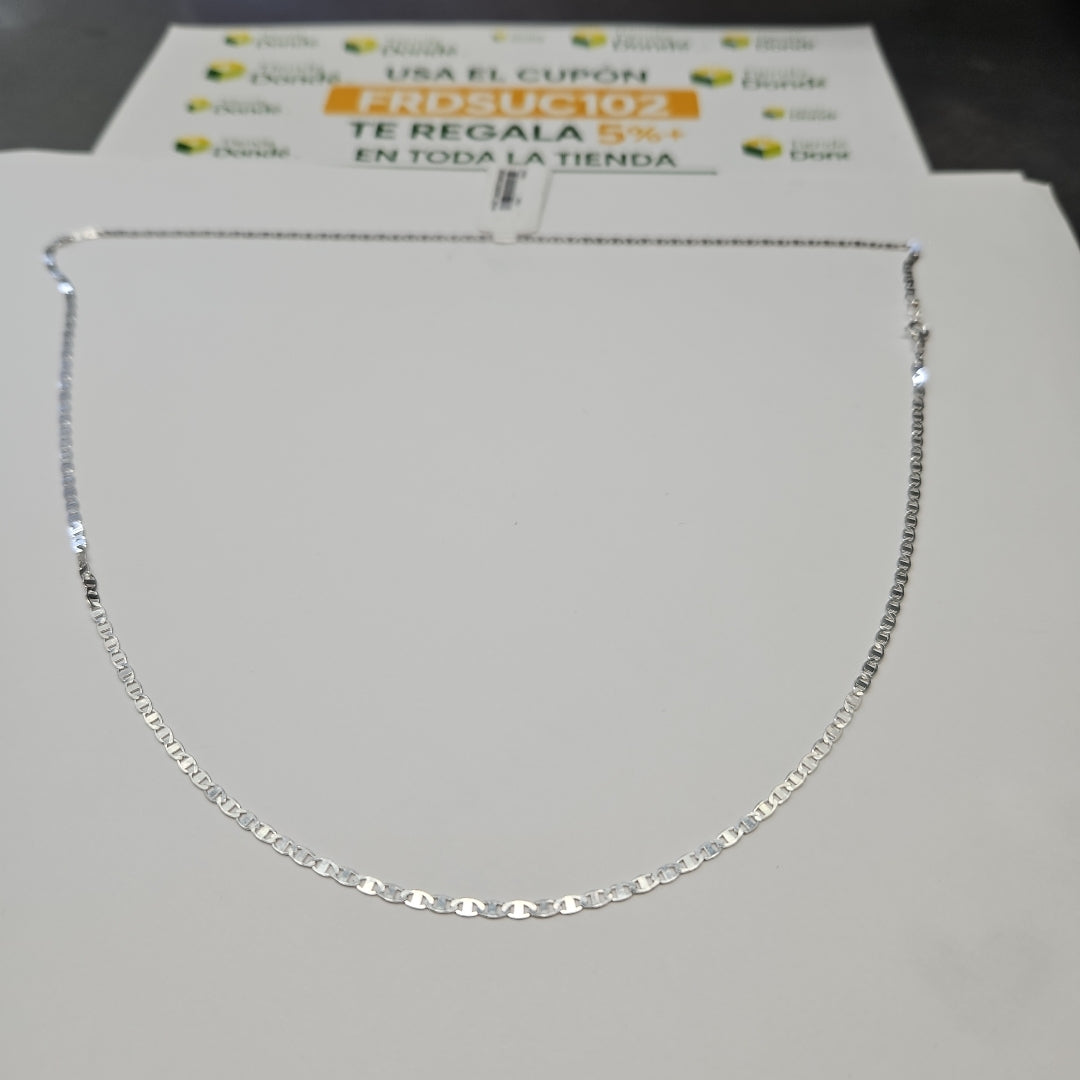 CADENA TEJIDO ESPEJO PLATA .925 60 CM 4.3 GR (NUEVO)