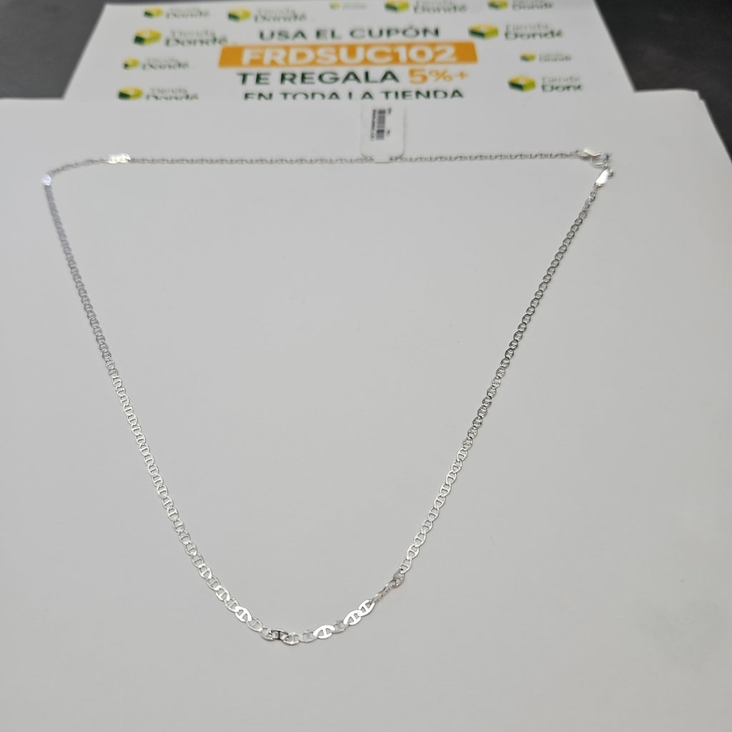 CADENA TEJIDO GUCHI PLATA .925 55 CM 3.4 GR (NUEVO)