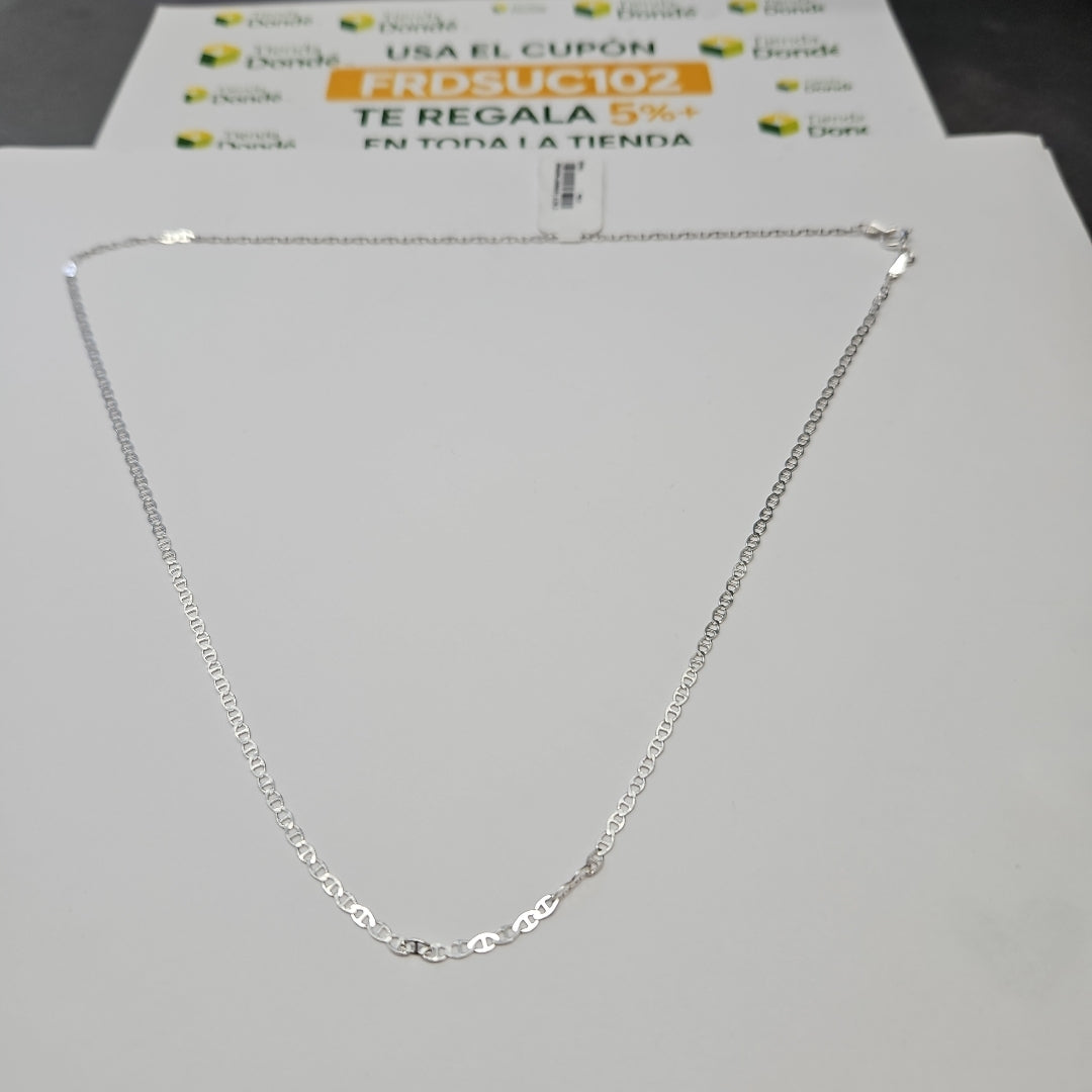 CADENA TEJIDO GUCHI PLATA .925 55 CM 3.4 GR (NUEVO)
