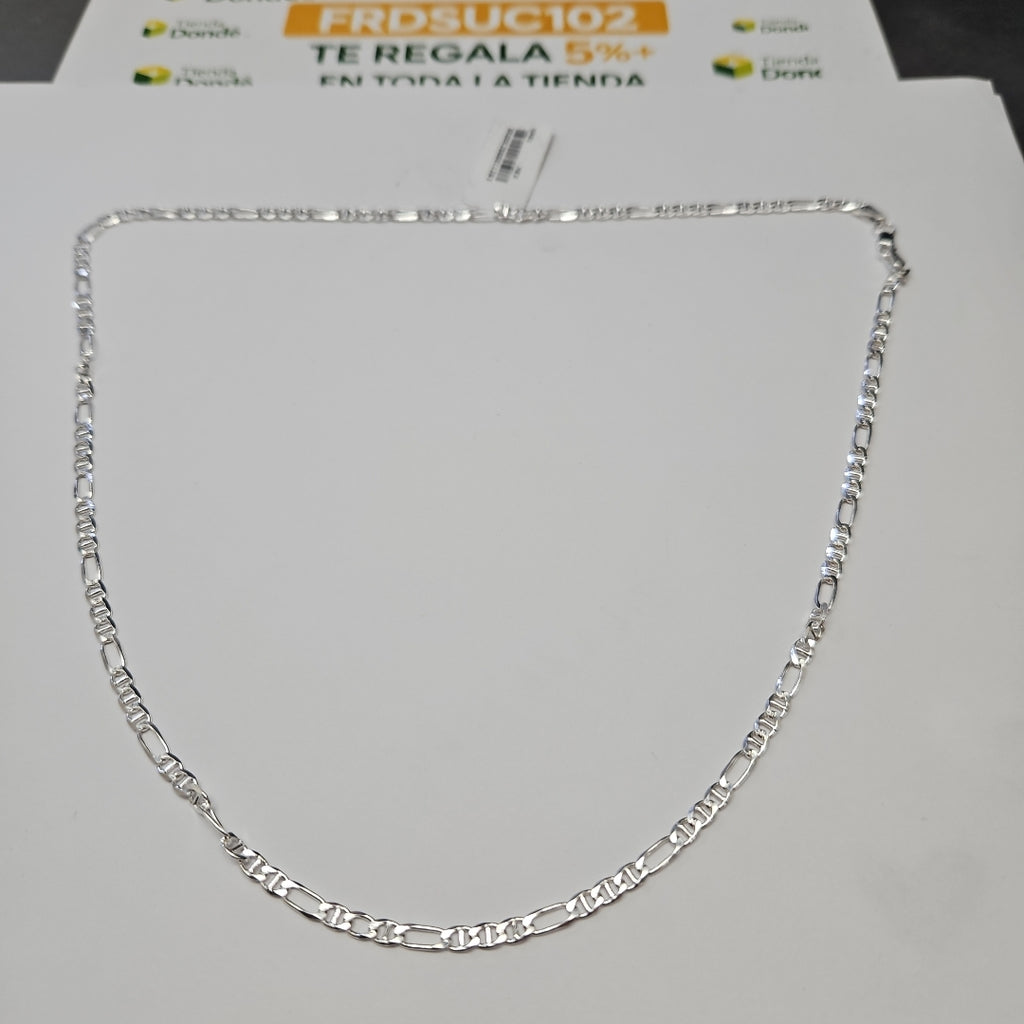 CADENA TEJIDO MARINERO PLATA .925 55 CM 7.8 GR (NUEVO)